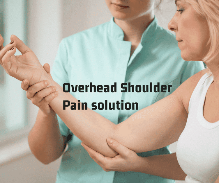 Overhead Shoulder Pain solution Thumper Massager Inc.
