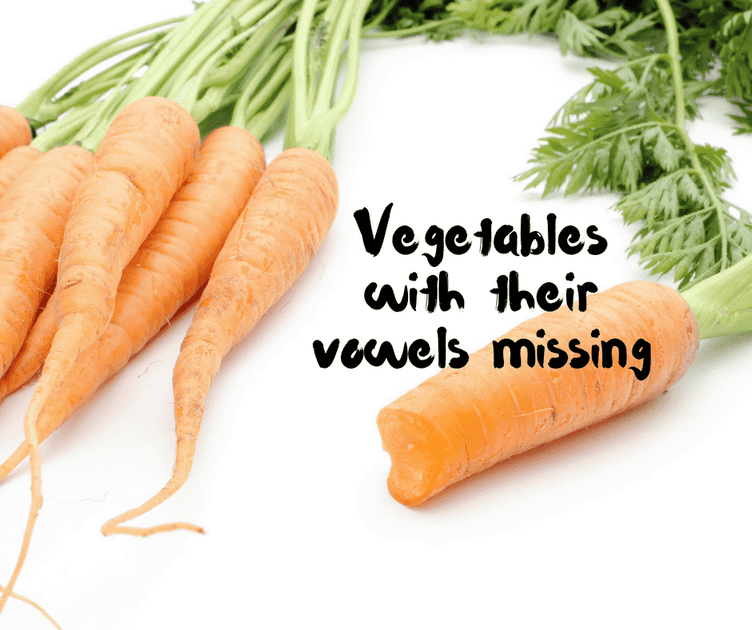Vegetables with their vowels missing Thumper Massager Inc.