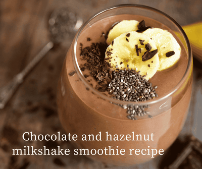 Chocolate and hazelnut milkshake smoothie recipe