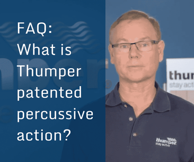 What is Thumper patented percussive action?
