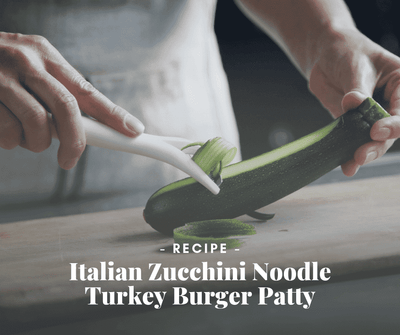 Italian Zucchini Noodle Turkey Burger Patty
