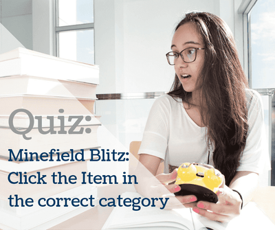Minefield Blitz: Click the Item in the correct category