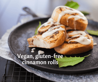 Vegan, gluten-free cinnamon rolls